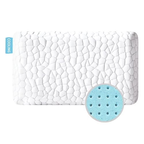 Splamdarrv Travel Pillow Camping Pillow Small Cooling Gel Memory Foam Pillow, Compressible Medium Firm, Breathable Cover, Ideal Backpacking Hiking, Airplane and Car