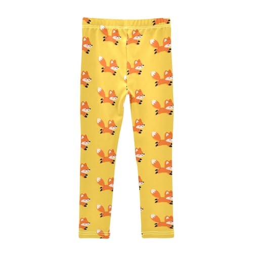 Girls' Leggings Cute Fox Yellow Kids Yoga Tights Pants 1 Pack 23022942