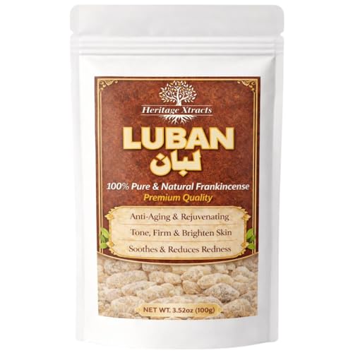 Omani Frankincense (Boswellia Carterii) Resin 100g (3.5 oz) 100% Pure & Wild-Harvested Luban | Natural Boswellia for Skin Care Anti-Aging Aromatherapy & Stress Relief