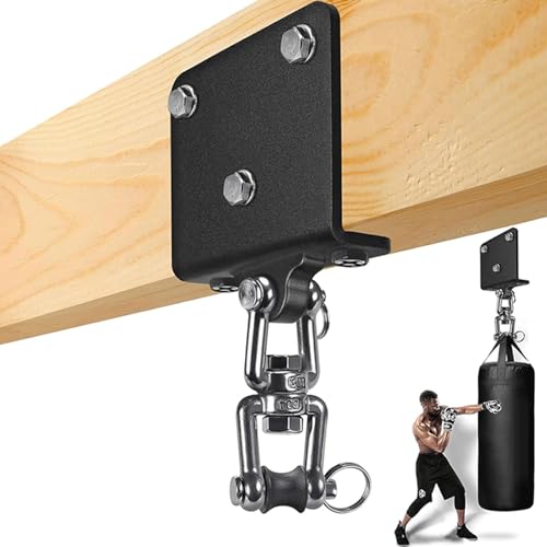 CHENZILIN Punching Bag Hanger 360 Rotating Boxing Bag Ceiling Mount Heavy Bag Hanger Beam Mount Hook for Boxing Enduring
