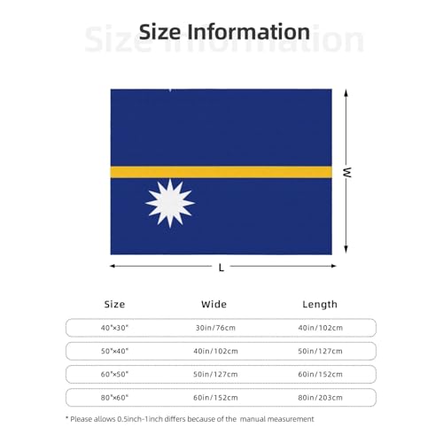 Couverture de lit microfibre avec drapeau de Nauru légère et douce - 8