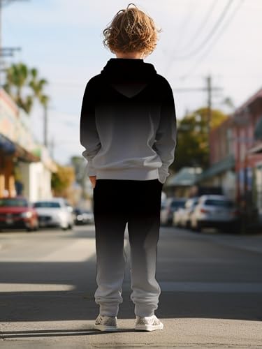 Image of boys' clothing sets, 2-Piece Hoodie & Pants Outfits for Boys Size 4-14 | Lightweight Non-Fleece Fall & Spring Clothing Sets