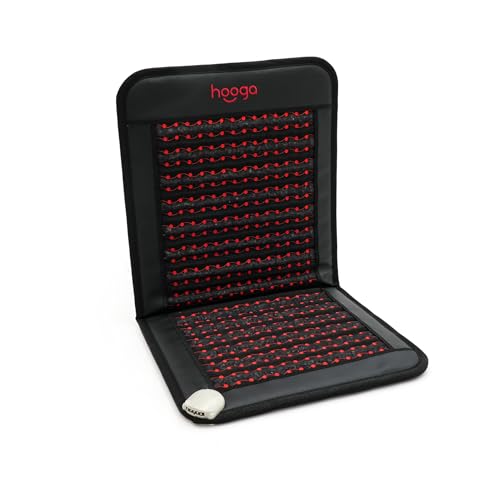Hooga Far Infrared Heat Therapy Mat, Foldable Mat with Far Infrared Heat, Natural Crushed Amethyst and Tourmaline Stones, Reduce Pain, Relieve Stress and Improve Circulation (Chair Pad)