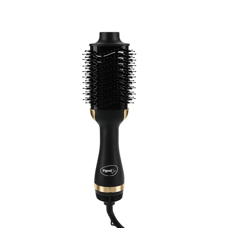 Pigeon Pretti 1200 Watts Volumizer Hair Dryer| 3 Temperature settings (Activated charcoal bristles)| Ceramic coated Brush head| Ionic technology| One Step Styler| 360 Degree Swivel Cord| For Women| 2 Years Warranty-image-10