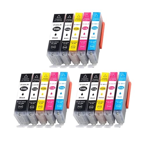 Cartouches d'encre PGI-570 CLI-571 pour Canon PIXMA MG5750 MG6850 TS5050 TS6050