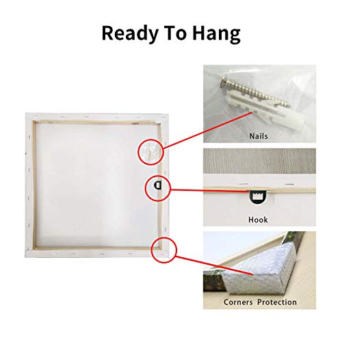 Hardy Gallery Pet Canvas Painting Puppy Artwork: Abstract Dog Picture Print On Canvas For Kids Room Walls (16'' X 16'' X 4 Panels) #TOP6