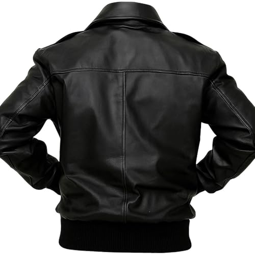 Mens Air Force A2 Bomber Jacket WWII Aviator Flight USAAF Brown Leather Pilot Jacket3