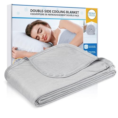 Manta refrescante gris de 150x200cm para cama y sofá en verano 3