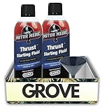 2X Starting Fluid Motor Medic Thrust Diesel/Gasoline 11 oz (2-Pack) Bundle with Plastic 16 oz Funnel – Reliable Starter Fluid for Diesel and Gasoline Engines – Gift Set (3 Items)