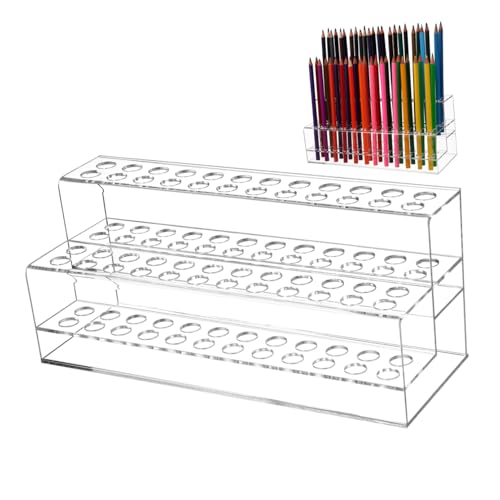 Support de rangement pour pinceaux stable et transparent multi-emplacements - 2
