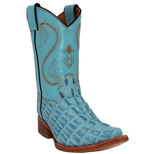 Kids Crocodile Alligator Print Western Cowboy Leather Boots Toddler Little Kid