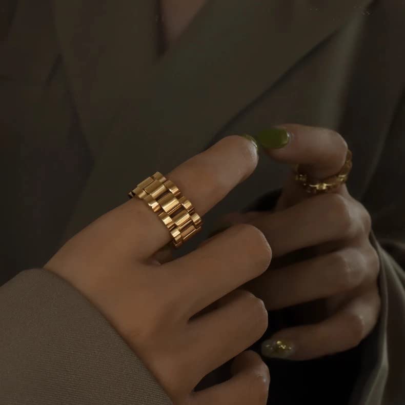 Image of 18K Gold Plated Watch Band Style Ring (8)
