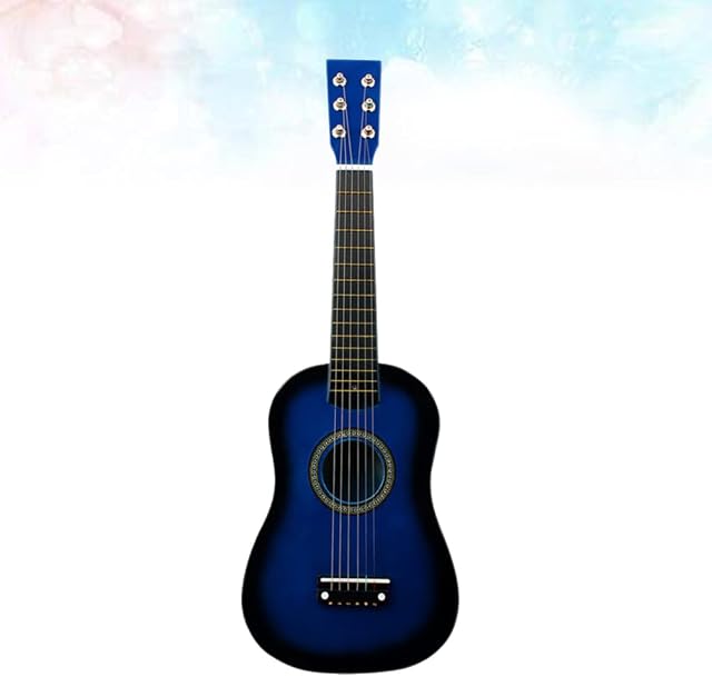 STOBOK Kids Guitar Musical Toy,23 inch Simulation Classical Ukulele Guitar Musical Educational Toy Folk Acoustic 6 String Guitar Beginner Guitar Instrument Toy for Children Toddler Blue