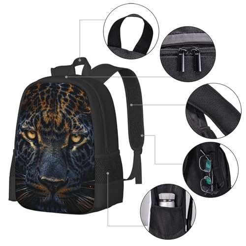 Native Leopard Backpack for Women Men Animal Bookbag 17 Inch Multifunctional Large Capacity Durable Travel Daypack3