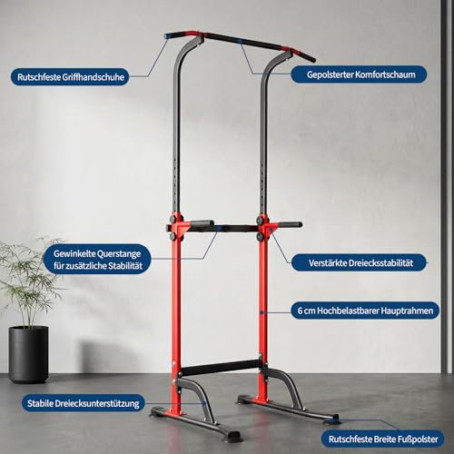 Barra de tracción ajustable multifunción de acero reforzado de 1,2 mm 5