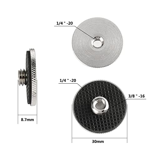 Image of CAMVATE 1 /4 inch Female to 3 /8 inch Male Adapter for Camera Tripod and QR Plate (Pack of 2)