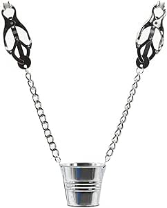 Nippelklemmen Brustwarzen Sex Nipple Clamps mit Metallkette Brustwarzenklemmen für BDSM Erotik SM Sexspielzeug Paare mit Kette Metall kleiner Eimer