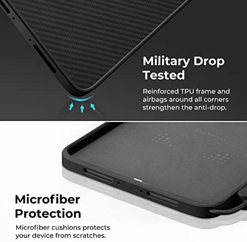 PITAKA iPad mini 6 Case [MagEZ Case Pro+Pita!Flow Charger] Magnetic Wireless Charging-like Drop-Tested Case Aramid Fibre Made, Slim Fit All-Round Protective Cover with 3D Grip Touch