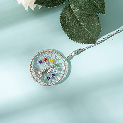 Image of LONGSHENG Silver Tree of Life Fan Pull Chain Fan Light Replacement Extender Pull Chain, Pack of 2