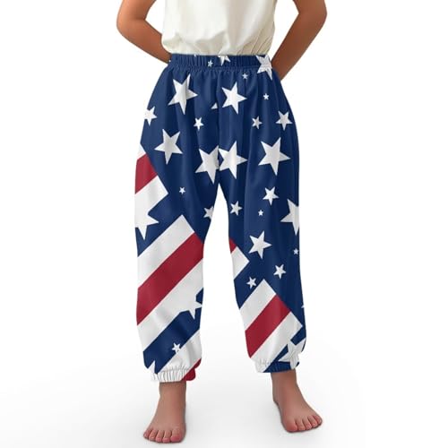 Boys Girls Baggy Harem Pants, Lightweight Wide-Leg Flares Pants Hip Hop Dance Yoga Pants Size M to XL
