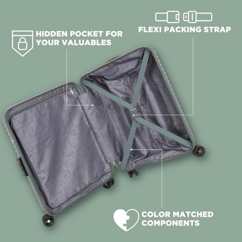 Image of American Tourister Liftoff+ | Small Size Cabin Trolley Bag (55 cm) for Travel | 360 8 Wheel Travel Luggage | Hard Case Polypropylene (PP) Suitcase | Mounted TSA Lock | Dark Olive