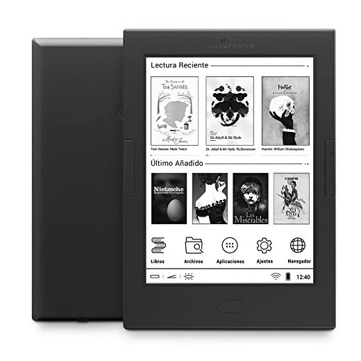 Energy Sistem eReader Pro 4 - Lector eBooks de 6" (táctil, Wi-Fi, 8 GB de memoria, Android) color negro
