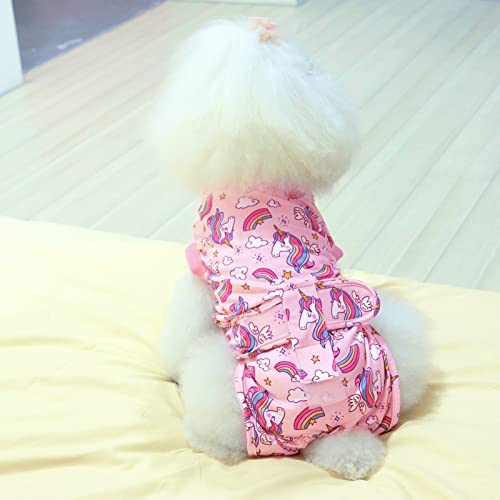Image of CuteBone Dog Surgery Recovery Suit Cat Surgical Onesie Female Body Suits Male Prevent Pet from Licking Wounds SSF02XL Unicorn