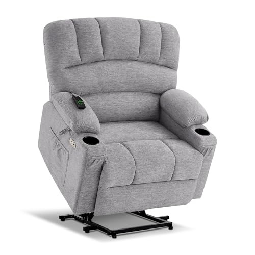 Sillón reclinable eléctrico con función elevadora gris miniatura 4