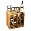 Kistenkolli Altes Land geflammtes Weinregal Holz 16er MaÃe 40x40x27cm Regalkiste Flaschenablage Wine Rack Regal Holz Apfelkiste/Weinkiste (1er Set 16er geflammt)