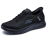 Skechers Homme Baskets Slip-Ins Go Walk Flex, Black, 42.5 EU