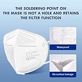 ctc connexions FFP2 Mask 20Pack Disposable FFP2/KN95 Dust Face Masks CE0598 Certified EN149 Standard 5 Layers Filter Protective Mask Individually Packaged - Image 5
