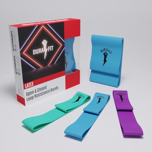 Image of Durafit Resistance Bands | Home Workout | Unisex | Toning | Exercise & Stretching | Mini Loop Bands | Pack of Multi-Color Bands (Resistance Band-B2-Pack of 4)