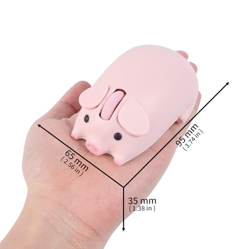 Ratón inalámbrico infantil con forma de cerdo rosa, un regalo ideal para tabletas 7