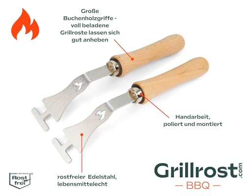 Grillrostheber aus Edelstahl für Universal-Griffe