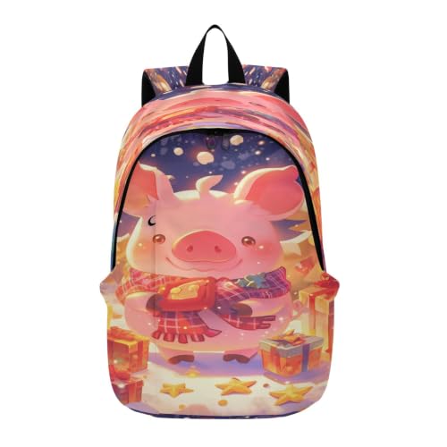 Sac à dos cochon rose pour ordinateur voyage et cours garçons