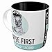 Nostalgic-Art Tasse à café rétro, Coffee First – Idée de Cadeau pour nostalgiques, en céramique, Design Vintage Amusant avec Une Citation, 330 ML