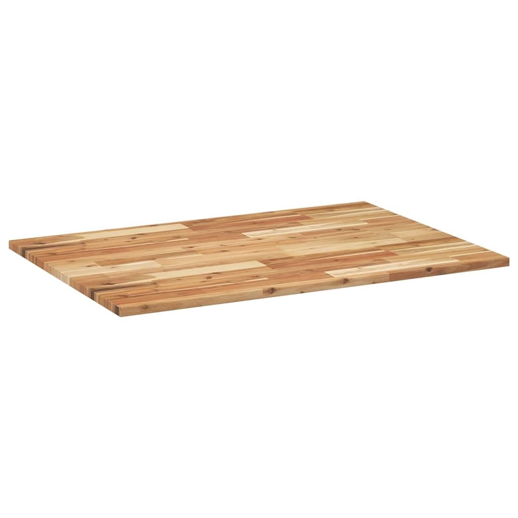 Piano rettangolare in legno di acacia massiccio, 80 x 70 x 2 cm, robusto legno per sala da pranzo, soggiorno, ufficio, giardino, bricolage, ristrutturazione, mobili, accessori, fai da te