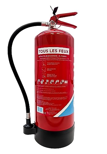 Firexo Extincteur (9 Liter) - Extincteur Maison Tous Feux, Batterie Lithium, Bureau, Cuisine, Voiture, Travail, Restaurant, Bateau - Fire Extinguisher for All Fires