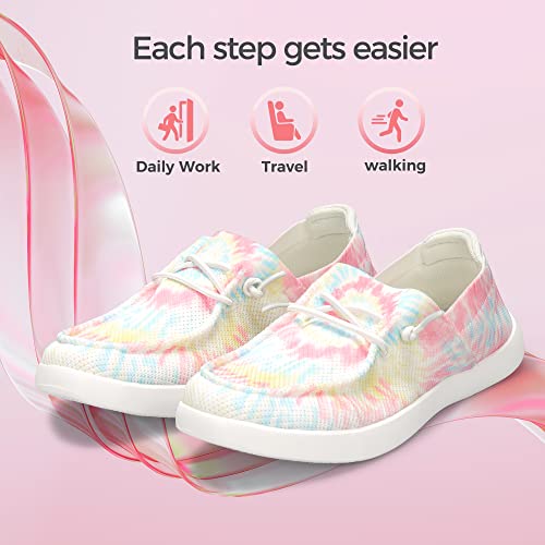 Image of BELOS Women's Rhinestone Lace Up Loafers Shoes Comfortable Slip On Mesh Knit Walking Shoes Fashion Lightweight Sparkly Glitter Sneaker