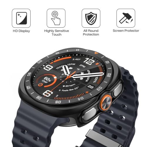 Image of Misxi 2-Pack Case with Screen Protector for 47mm Galaxy Watch Ultra 2