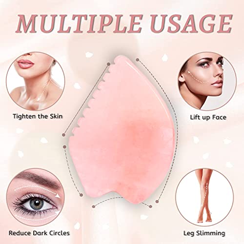 Getmecraft Store Getmecraft Rose Quartz Gua Sha Set (Leaf & Rabbit - Image 7