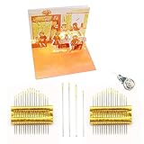 🎁 Material de Alta Calidad: Agujas de Coser está hecho de acero al carbono de alta calidad, que tiene alta dureza y resistencia al desgaste, y es anticorrosivo, resistente a la oxidación y duradero.