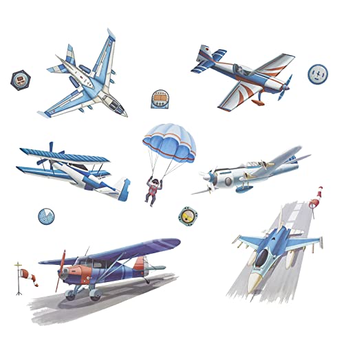 Vinilos Decorativos Aviones Vintage 33x32.6 Pulgadas