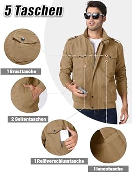 Allthemen Heren Denim Jas Winter Dikke Warme Militaire Cowboy Parka Jassen Fleece Gevoerde Outdoor Multi Zakken Jassen