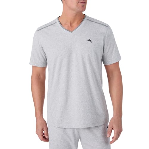 Tommy Bahama - Men's Essential T Shirt, Short Sleeve V Neck Cotton Blend Top for Sleep or Lounge