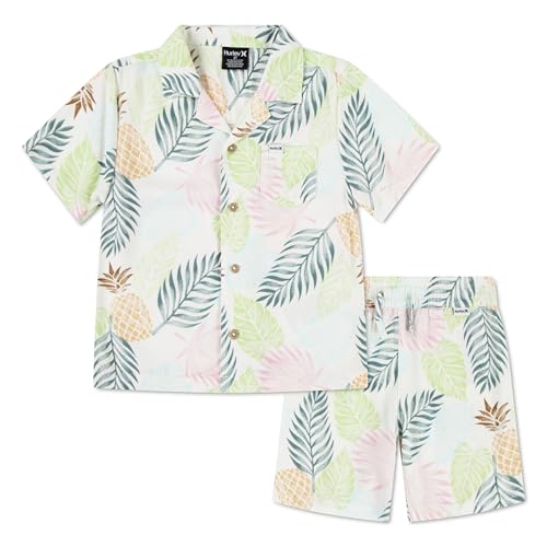 Short Sleeve Button Up Shirt and Shorts 2-Piece Outfit Set - image 1