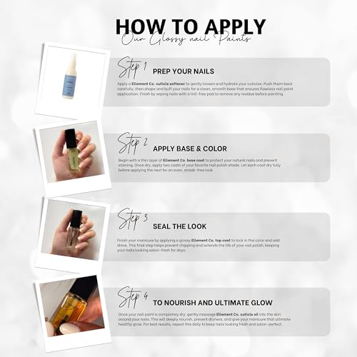Image of Ellement Co Wild Thoughts Nail Paint 10 ML | Deep Black Nail Colour with High Gloss Finish | Long Lasting & Chip Resistant Formula | Smooth Professional Application | Vegan, Non-Toxic & Paraben Free Nail Polish for Bold, Goth, Party, Night Looks & Statement Glam