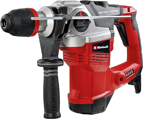 Einhell Bohrhammer TE-RH 38 3F (1050 W, Schlagstärke 9 J, SDS-Max-Aufnahme, Bohrtiefenanschlag aus Metall, Bohrleistung 38 mm in Beton)