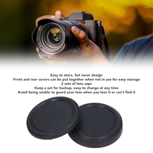 2 Pack Front Lens Cover,Dustproof Protective Rear Lens Cover,Lens Cover for Fujifilm GFX Series SLR Camera