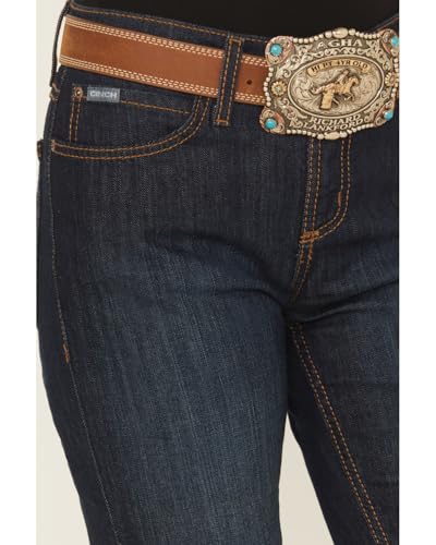 Cinch Women's Jenna Dark Wash Straight Leg Relaxed Fit Stretch Denim Jeans - MJ80152071 17 XL2